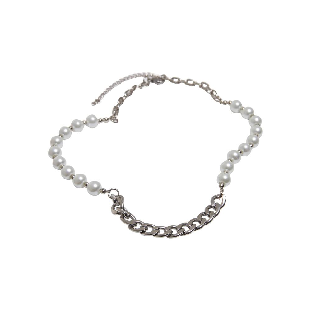 Urban Classics - Pearl Various Chain Ketting - Zilverkleurig